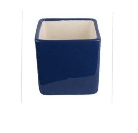 Blue Square Ceramic Pot