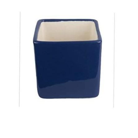 Blue Square Ceramic Pot